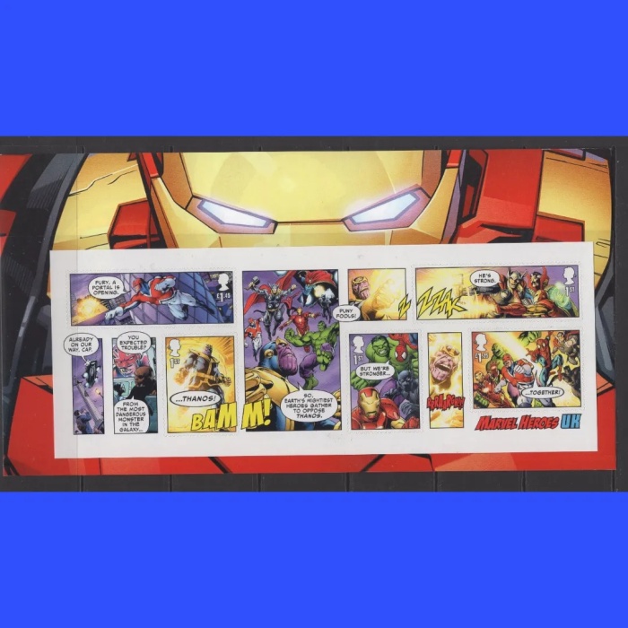 MARVEL ÇİZGİ KARAKTERLER-2019 İNGİLTERE-DAMGASIZ MNH BLOK-NOMİNAL: £7.80