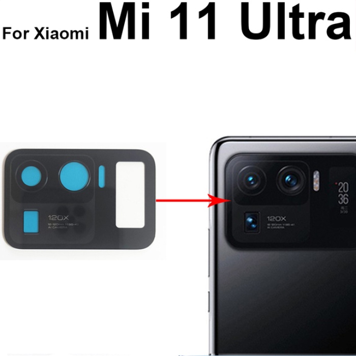 Tkgz Xiaomi Mİ 11 ULTRA Arka Kamera Camı Lens Yapışkanlı