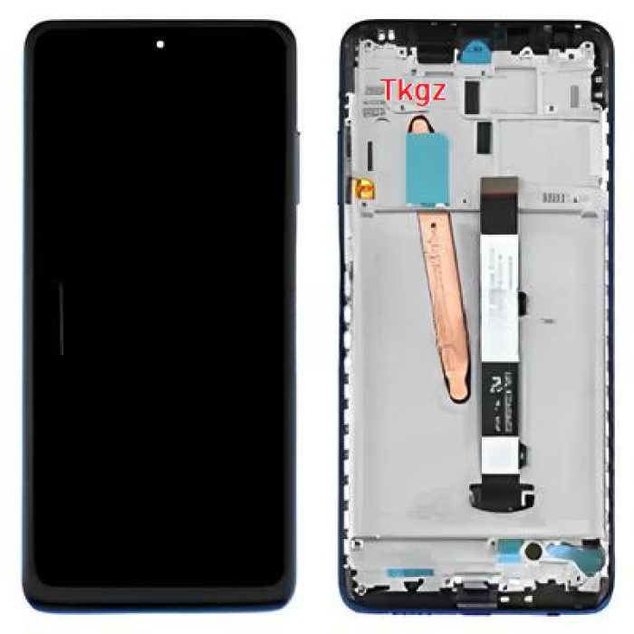 Tkgz - Xiaomi POCO X3 PRO Lcd Ekran Dokunmatik -A- Kalite ÇITALI MAVİ