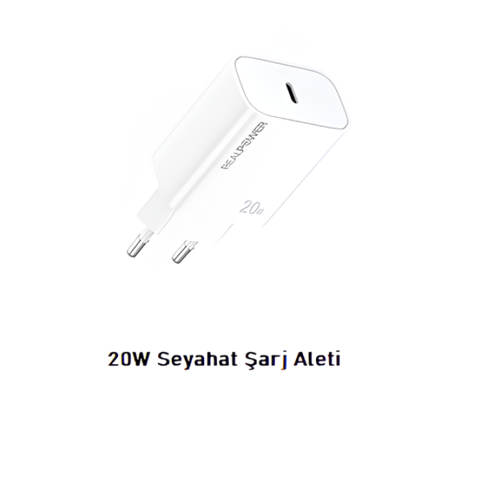 Realpower 20W Seyahat Şarj Aleti Type-C