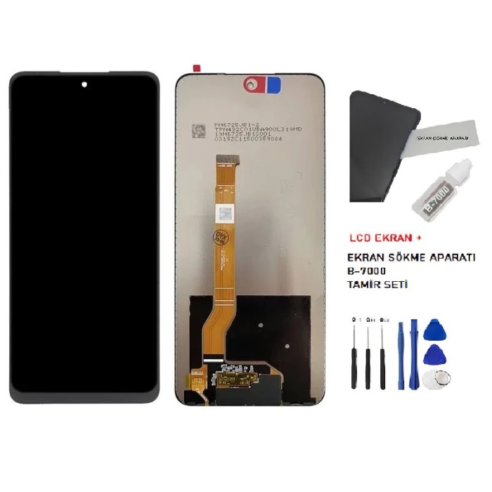 Tkgz - Oppo Realme C65 Lcd Ekran Dokunmatik -A- Kalite +B-7000 + TAMİR SETİ