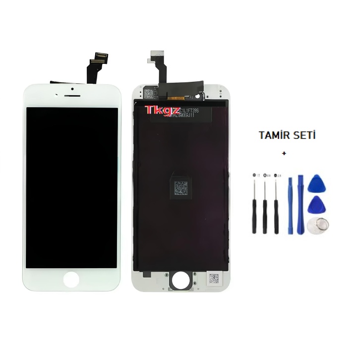 iPhone 6 Uyumlu Lcd Ekran Dokunmatik A+A KALİTE (LW MARKA) BEYAZ + TAMİR SETİ