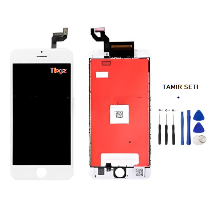 iPhone 6S Uyumlu Lcd Ekran Dokunmatik A+A KALİTE (LW MARKA) BEYAZ + TAMİR SETİ