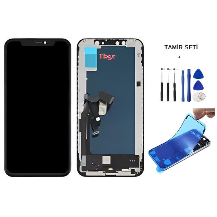 iPhone XS Uyumlu Lcd Ekran Dokunmatik A+A KALİTE (GX MARKA ) + TAMİR SETİ + TOZ BANTI