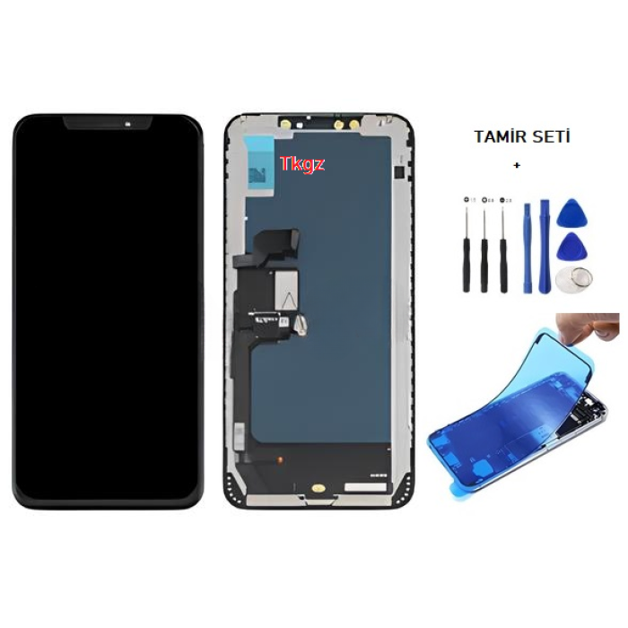 iPhone XS MAX Uyumlu Lcd Ekran Dokunmatik -A-  Kalite (JK MARKA ) + TAMİR SETİ + TOZ BANTI