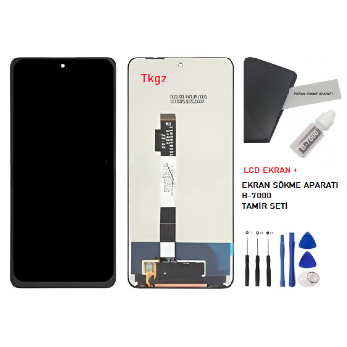 Xiaomi POCO X3 GT Uyumlu Lcd Ekran Dokunmatik SERVİS Orijinali + B-7000 + TAMİR SETİ