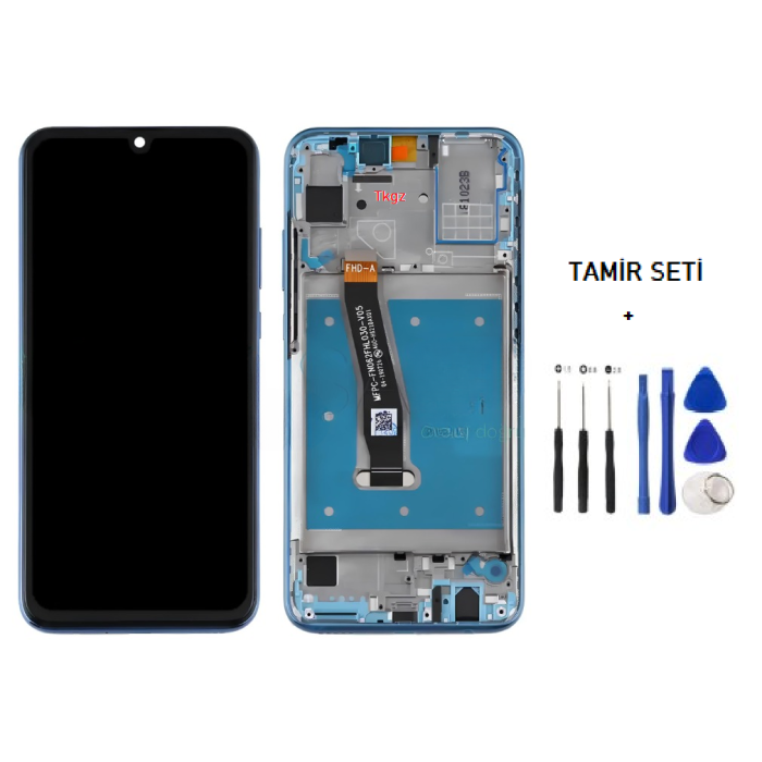 Honor 10 LİTE Uyumlu Lcd Ekran Dokunmatik SERVİS Orijinali ÇITALI MAVİ + TAMİR SETİ