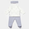   Bibaby Biorganic Love Floral 3 Parça Zıbın Seti 73346 Ekru Lila