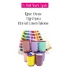 Oyalı 4 Kat Suni İpek İplik İğne Oyası Boncuk İpi Tığ Oyası No:70