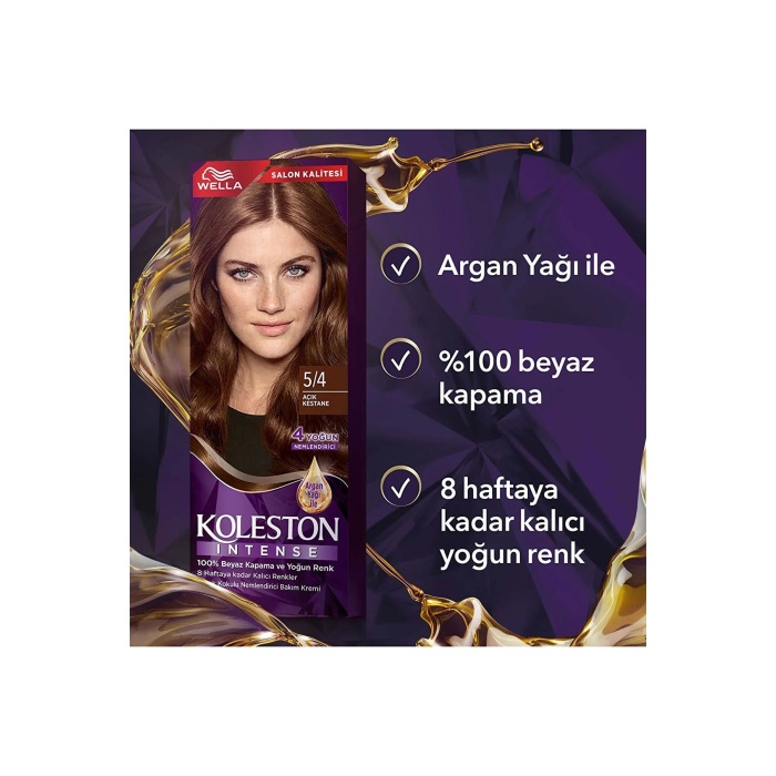 Koleston Intense Saç Boyası 5/4 Açık Kestane - Salon Kalitesi