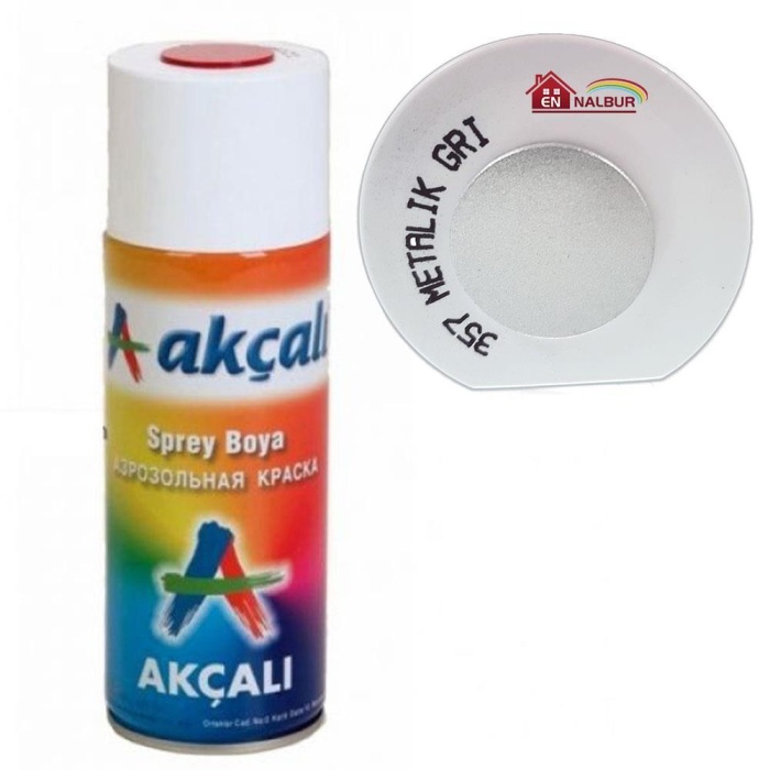 Akçalı Sprey Boya 400 ml 357 Metalik Gri