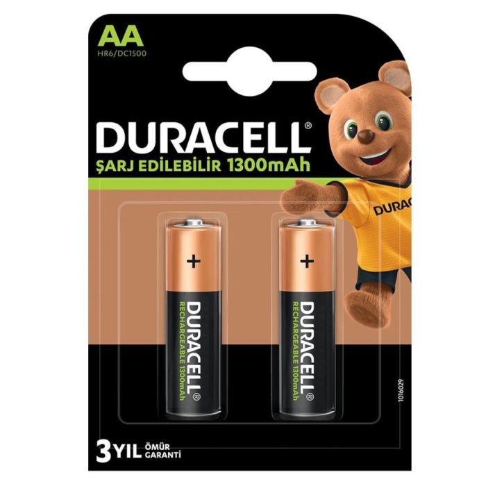   Duracell Şarj Edilebilir Pil 2Li AA 1300 mAh