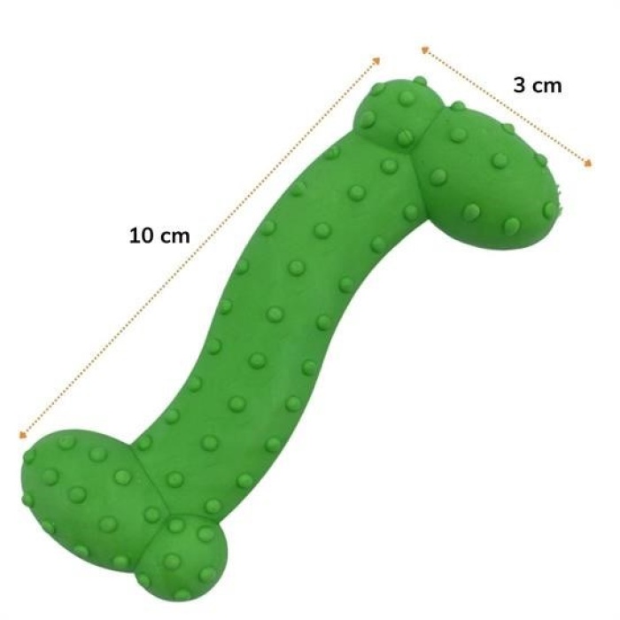  Tiny Kemik Oyuncağı Tırtıklı Yüzey Küçük Kemik Plastik Köpek Oyuncağı