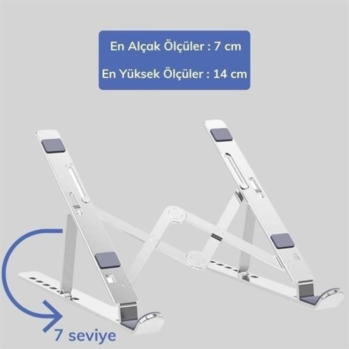  Ayarlanabilir Dizüstü Destek Tabanı Tamamen Katlanabilir Taşınabilir Laptop Yükseltici
