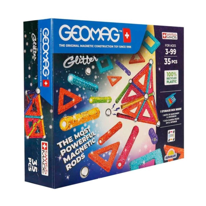    0535 Geomag Glitter Manyetik Zeka Oyunu 35 Parça