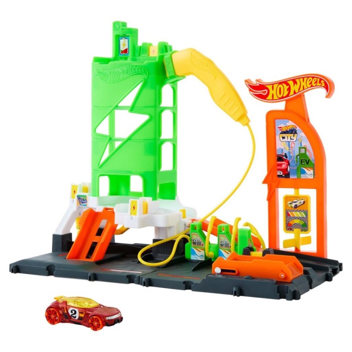 NessiWorld HTN79 Hot Wheels Elektrikli Araç Şarj İstasyonu Oyun Seti