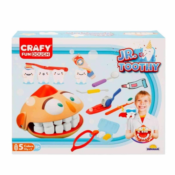    3617 Crafy Jr. Toothy Oyun Hamuru Seti 12 Parça