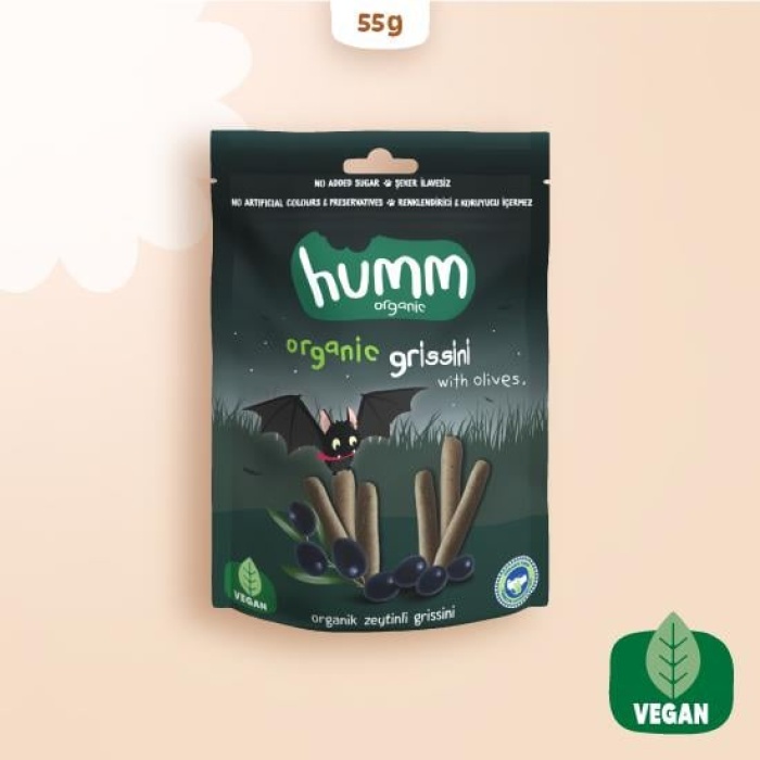    Humm Organik Vegan Zeytinli Grissini 55 Gr