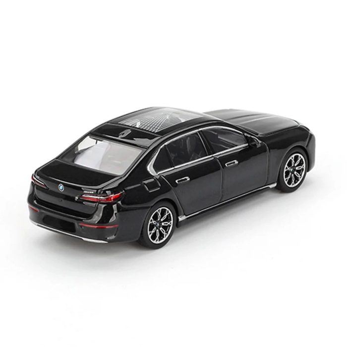 Nessiworld Mini GT 1/64 BMW i7 eDrive50 Black Sapphire Blister Paket