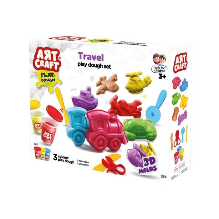     03998 Art Craft Seyahat Araçları Hamur Set 168 Gr -Fentoys