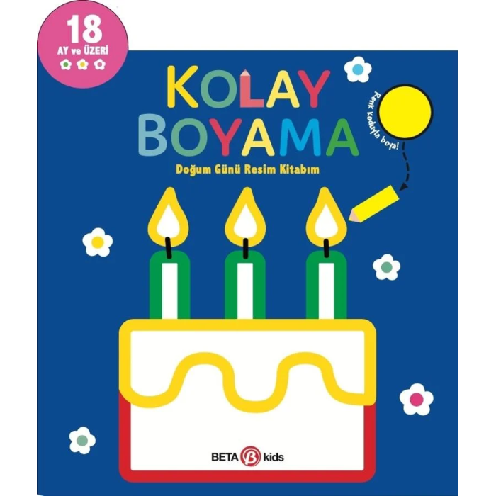 Kolay Boyama Doğum Günü Resim Kitabım