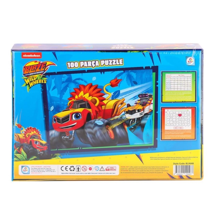    BL0048 Blaze Monster Machines 100 Parça Puzzle -Laçokids