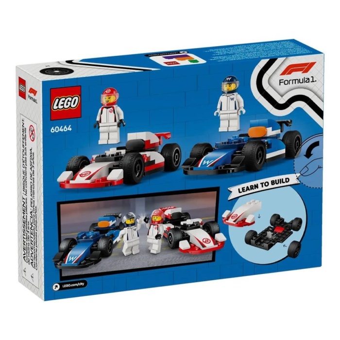   60464 Lego City F1 Williams Racing ve Haas F1 Yarış Arabaları 92 parça +4 yaş