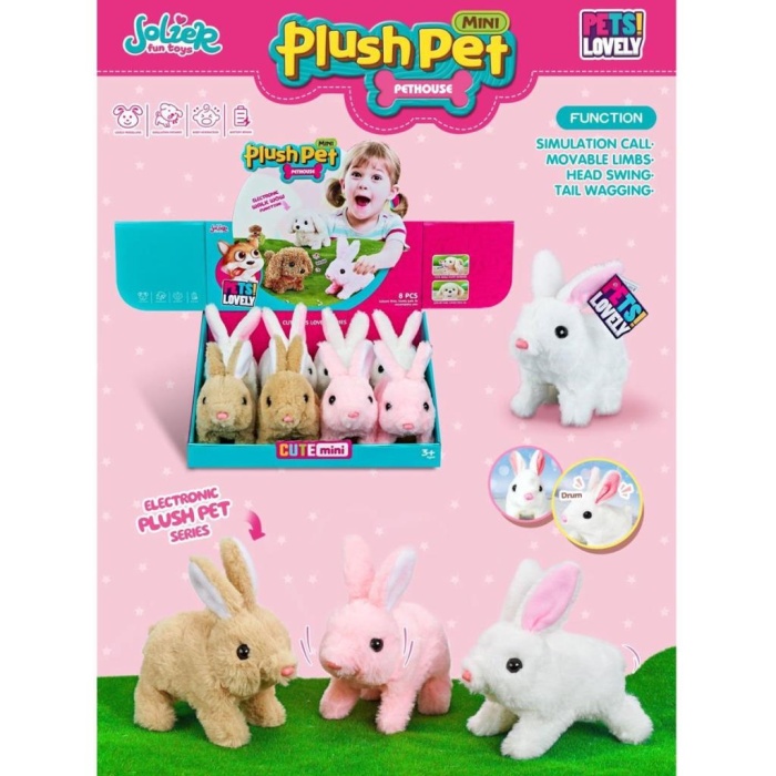 686-101 Sesli Hareketli Sevimli Tavşan -Gepettoys