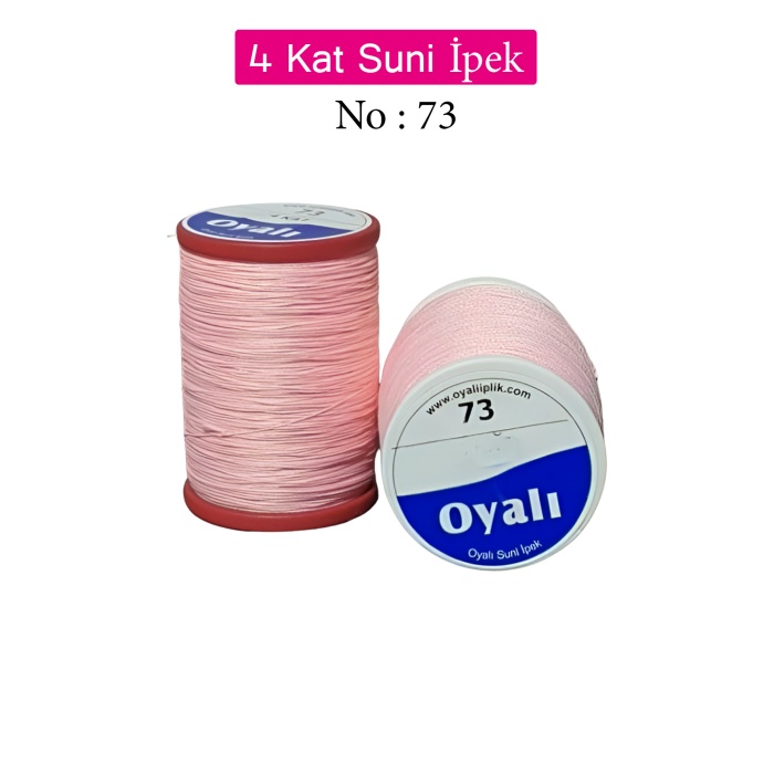 Oyalı 4 Kat Suni İpek İplik İğne Oyası Boncuk İpi Tığ Oyası No:73