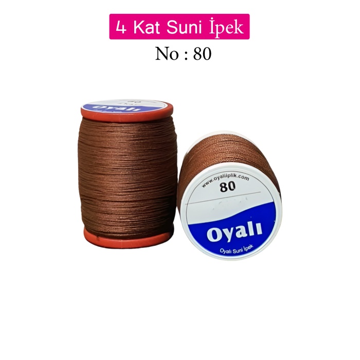 Oyalı 4 Kat Suni İpek İplik İğne Oyası Boncuk İpi Tığ Oyası No:80