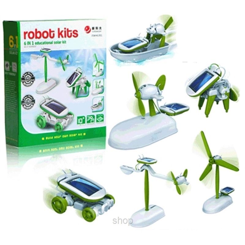 Güneş Enerjili Robot Oluşturma Seti Solar Kit (6 In 1)