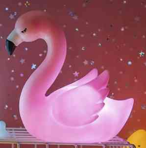 Led Işıklı Flamingo Masa Lambası