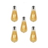 Rustik Led 5 Adet Ampul sarı (Amber) ışık Armut 4 Watt  (Armut Tip) 1 Yıl Garantili RF-4W