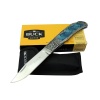 Buck Knives BK-009BL Mavi Kamp Çakı 23 cm - Sedef & Metal Saplı, Kılıflı, Kutulu