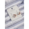 Xuping Rose Renk Zirkon Taşlı Bombeli Topçuk Earcuff Küpe - TJ-BKP9422