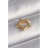 316L Çelik Gold Renk Zirkon Taş Detaylı Yıldız Model Tragus Piercing - TJ-PR1312