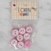 Loren Crafts pembe 8 li balık düğme - 571