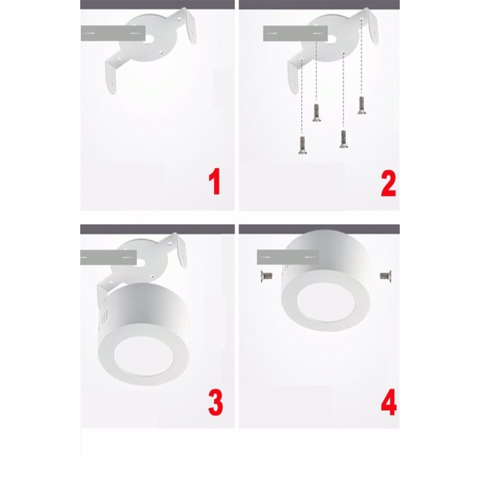 Led Tavan Wc Kiler Ofis Lambası 18 W Armatür Sıva Üstü 6500 K Beyaz Işık 220 V