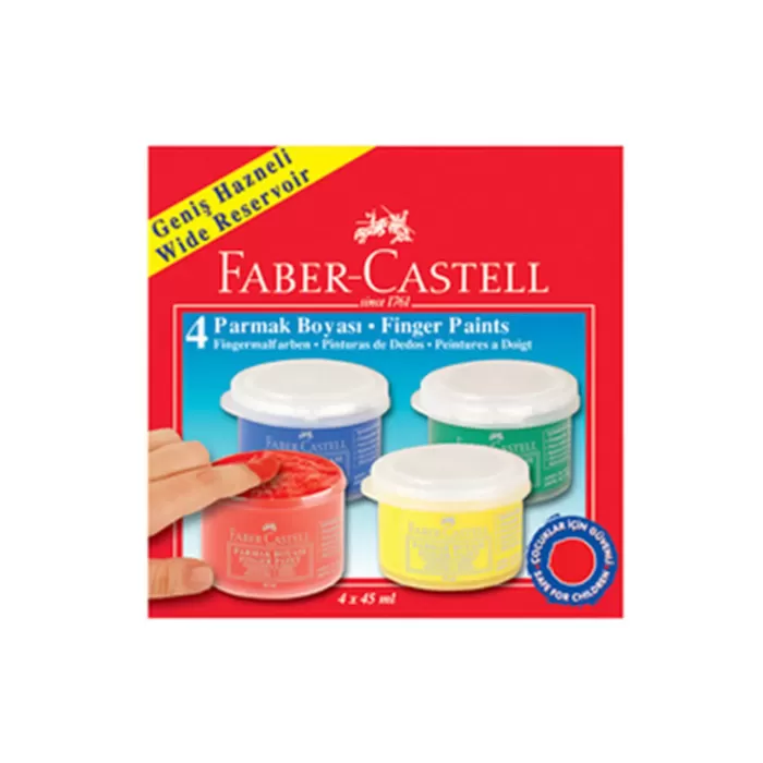 Faber-Castell Parmak Boyası 4 Renk 45 Ml 218814