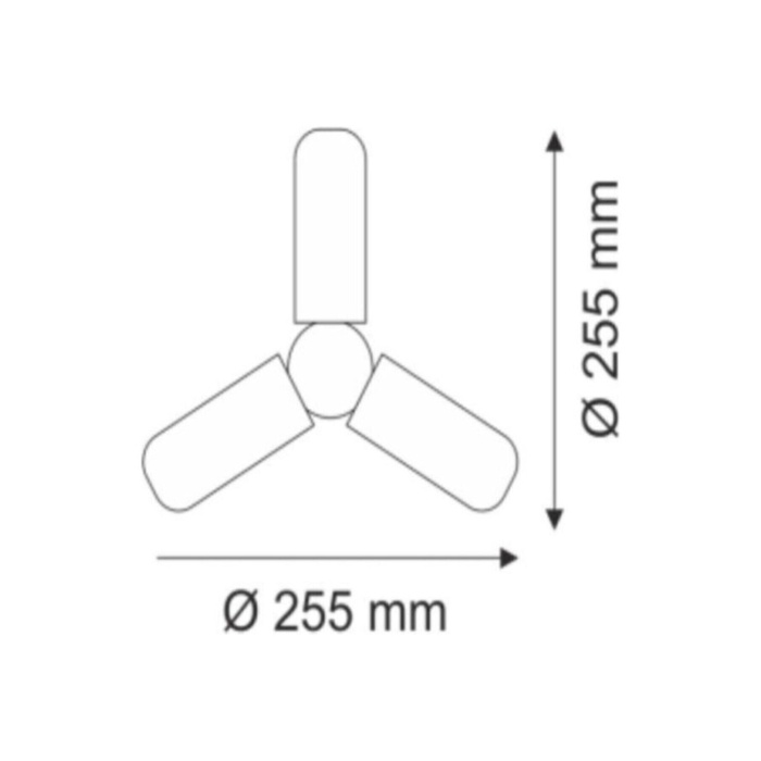 Beyaz 3 Kollu Katlanabilir Pervane Led Ampul
