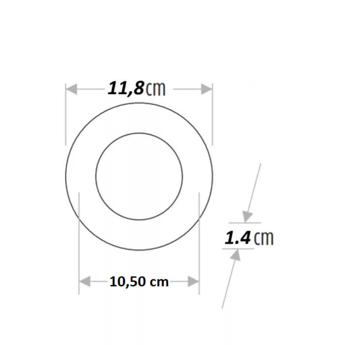 6w Led Panel Armatür Beyaz Işık (Delik Çapı : 10,5cm) 6500K 300 Lümen Ct-5145 Alüminyum Kasa