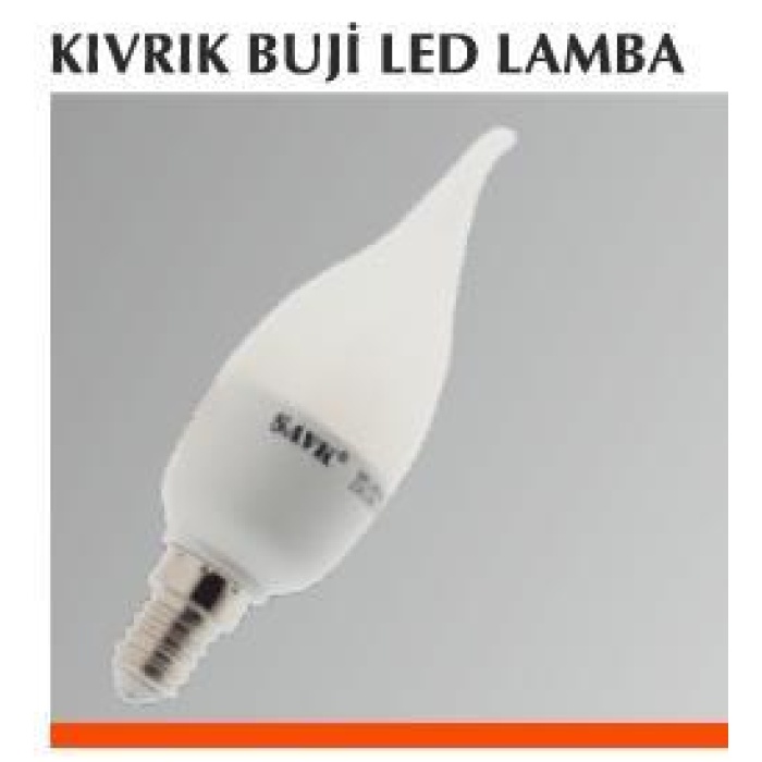 Şavk 5,5W Kıvrık Buji Led Lamba Beyaz