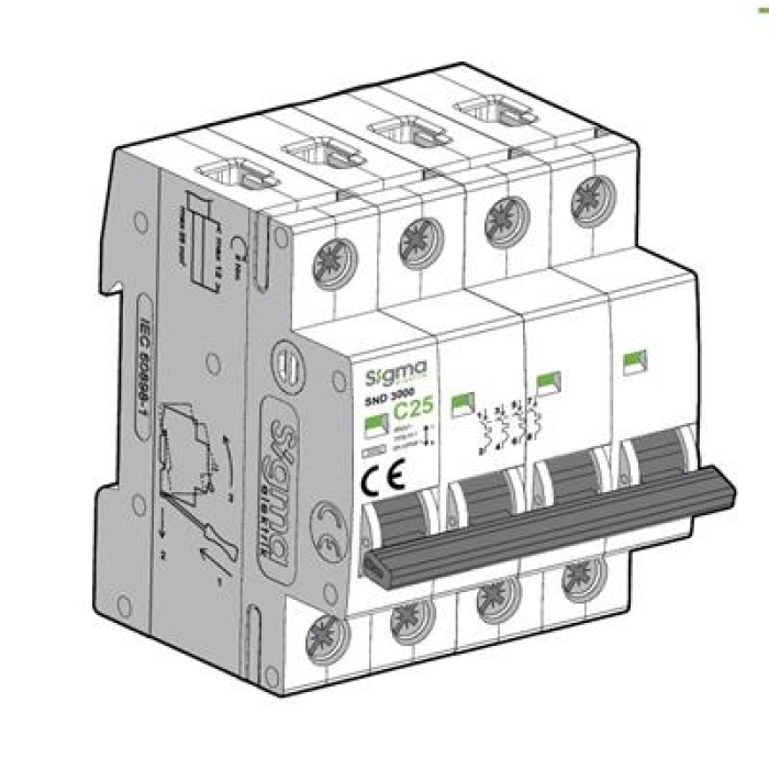 Sigma 4P 3kA Otomat 20 Amp