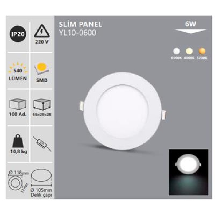 Noas 6W Led Slim Panel