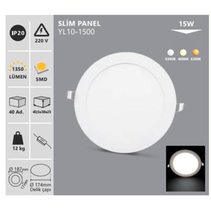 Noas 15W Led Slim Panel