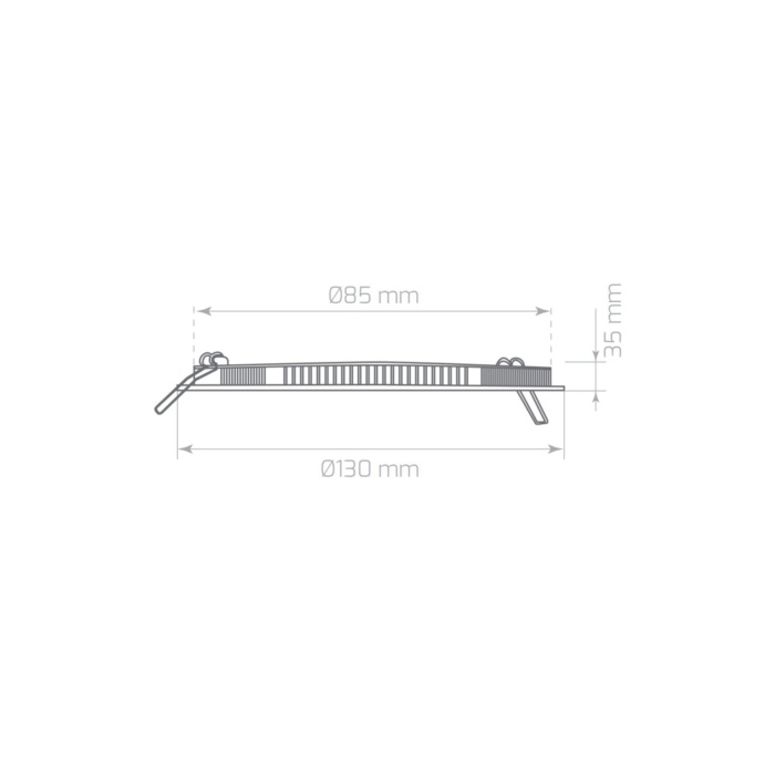 10w 3000k 850lm Sıva Altı Camlı Led Panel(YUVARLAK)-sarı Işık Kademeli Mavi Işık