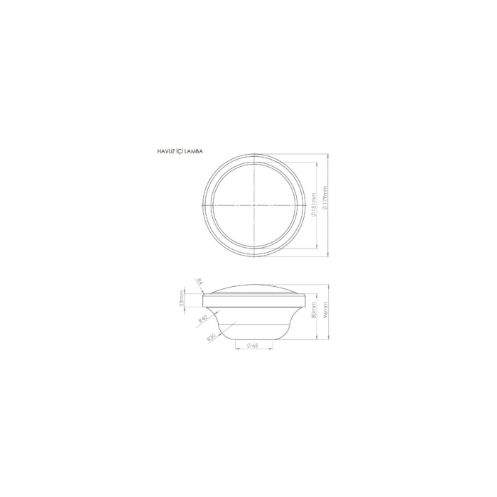 20 Watt Turkuaz Smd Ledli Havuz Ampulu / Par 56