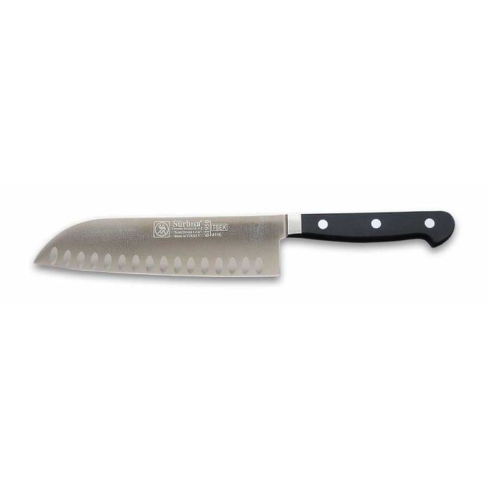 Sürbısa 61950 - Sıcak Dövme Oluklu Santoku Şef Bıçağı 18 cm