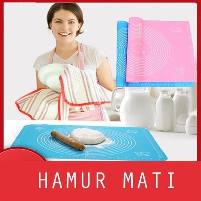 40*50 cm Silikon Ölçekli Kullanımı Kolay Hamur Açma Matı Ekmek Mantı Makarna Hamuru Yoğurma