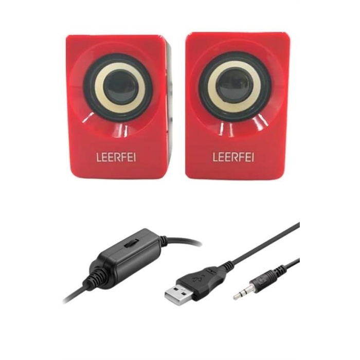 BUFFER® N62 1+1 Multimedia USB ve Jacklı Mini Hoparlör Yüksek Stereo Ses Sistemi